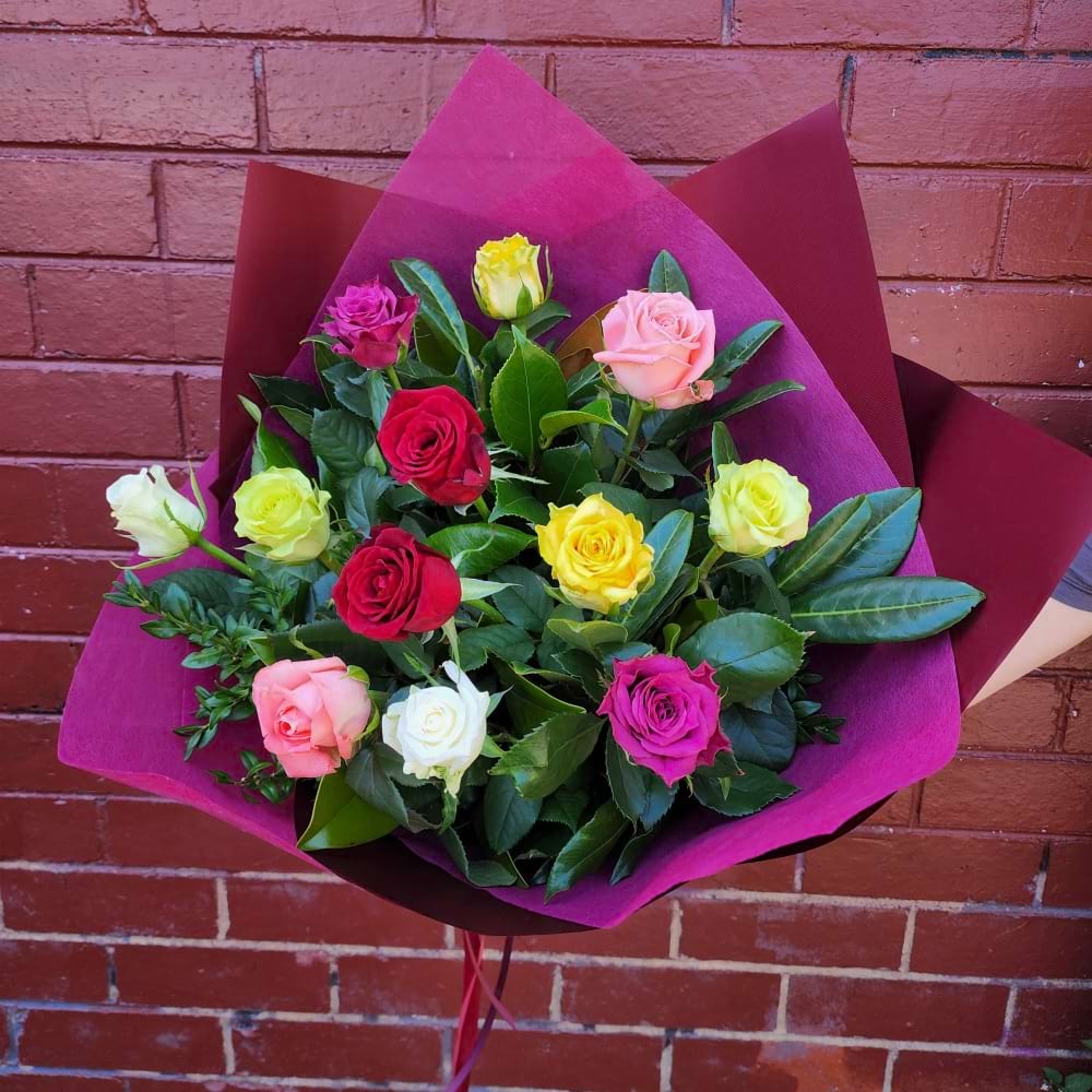 Rainbow Rose Bouquet